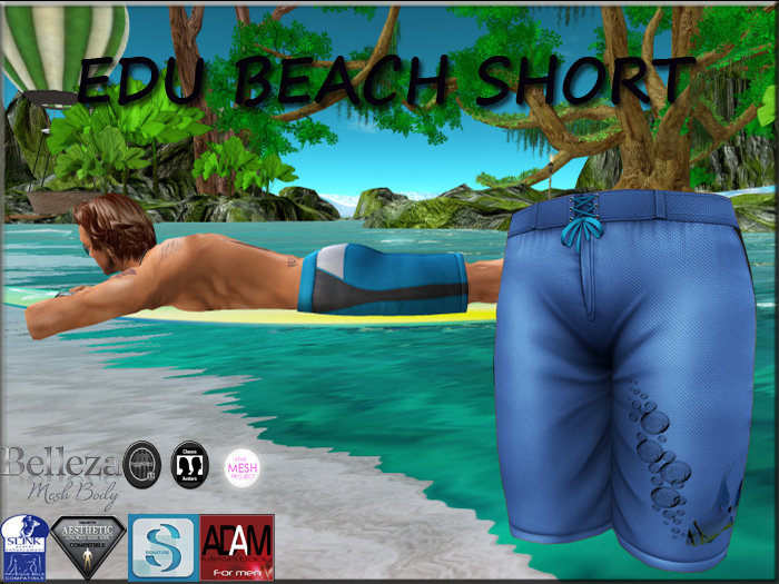 BEACH SHORT FISH EDU