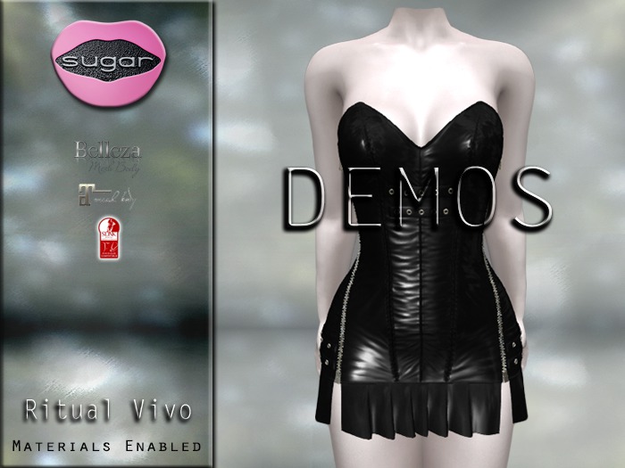 :-:SUGAR:-: Ritual Vivo Dress {BLACK} DEMO
