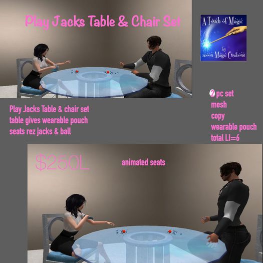 Play Jacks Table & chair Set-crate