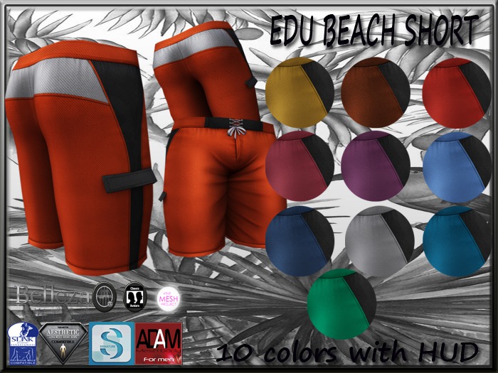 BEACH SHORT EDU 10 COLORS