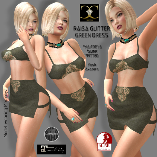 RAISA GLITTER GREEN