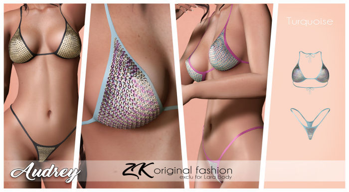 -:zk:- Audrey Bikini Turquoise -Add me