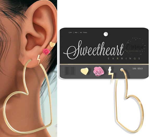 e.marie // Sweetheart Earring Set - 14K (wear to unpack)