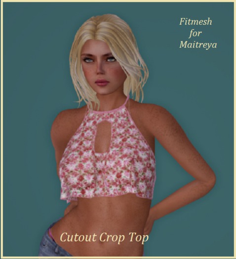 CUTOUT CROP TOP WITH BONUS SHORTS FOR MAITREYA !