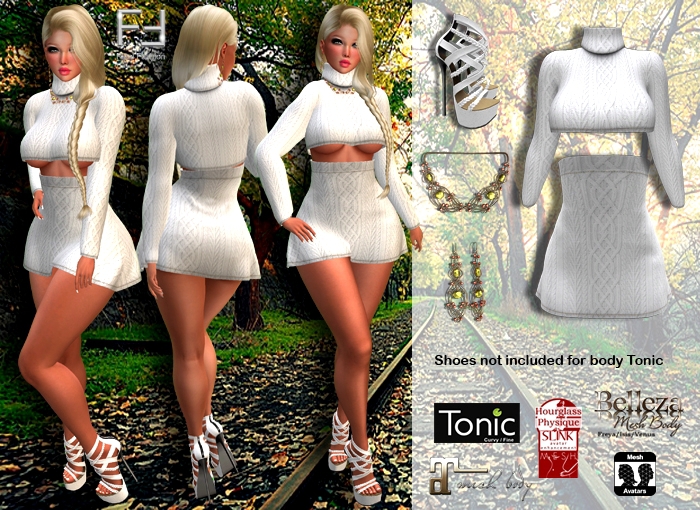 Outfit 026: Top, Skirt, Shoes, Necklace, Earring