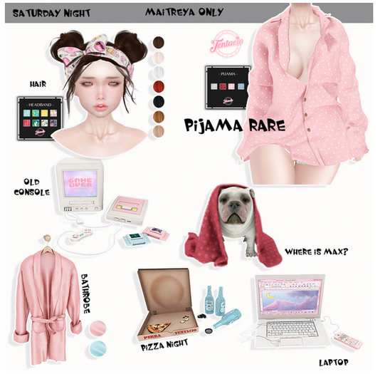 *Tentacio* Saturday night hair white