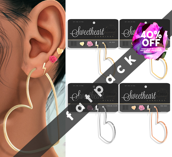 e.marie // Sweetheart Earring Set - FATPACK (wear to unpack)