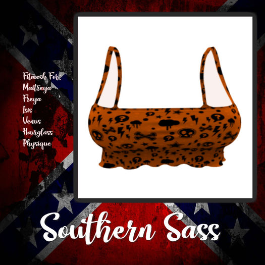 Orange Skull Tank Top