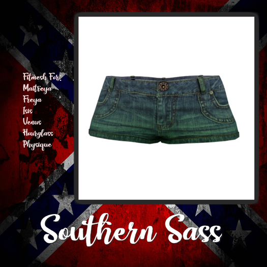 Green Fade Denim Shorts