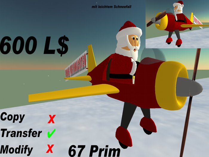 Santa Claus 002 mit Flugzeug