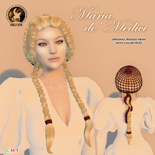 F&M Oblivion * Maria de' Medici - Medieval / Renaissance Hairstyle