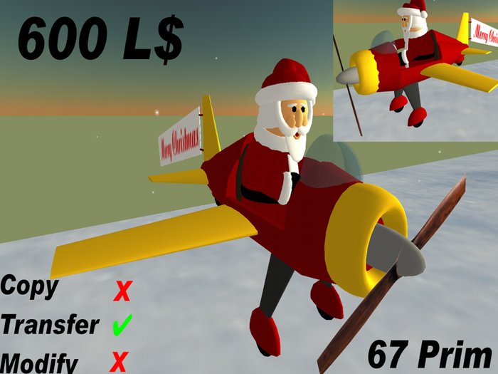 Santa Claus 003 mit Flugzeug