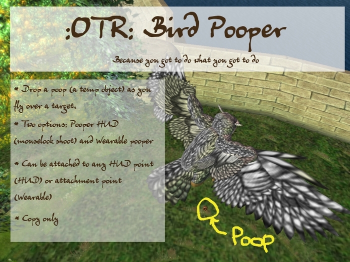 :OTR: Bird Poopers (Pooper HUD & Wearable Pooper)