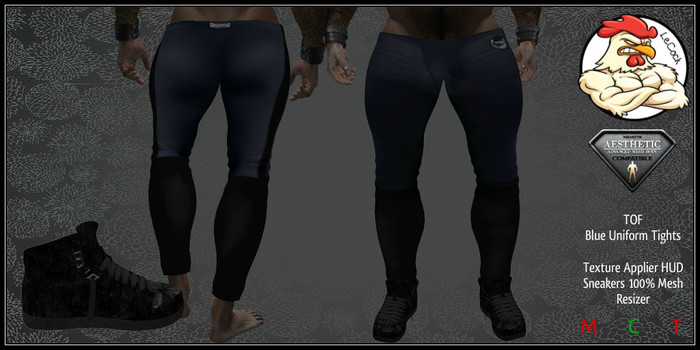 LeCock - AESTHETIC TOF Blue Uniform Tights