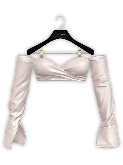 .:villena:. - Wrapped Blouse - Pearl