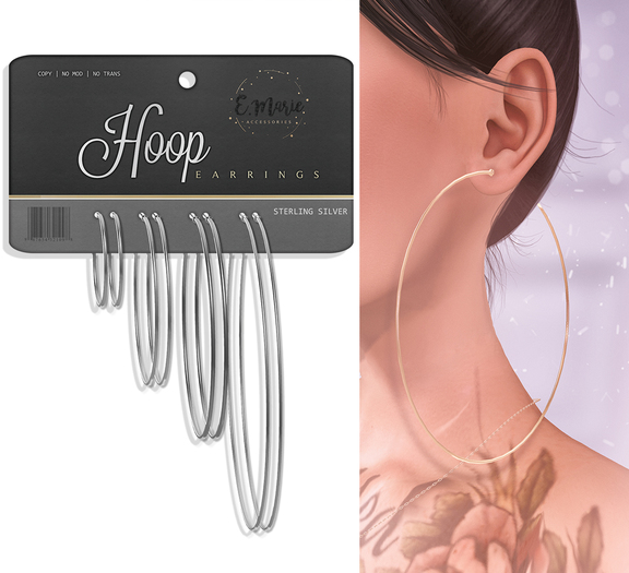 e.marie // Hoop Earrings - Sterling Silver (wear to unpack)
