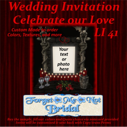Wedding invitation 2 (example) - Personalized Order Form inside