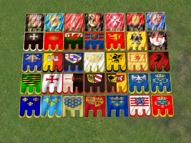 Second Life Marketplace - Full perm. 37 Medieval Banners (standarts, flags)