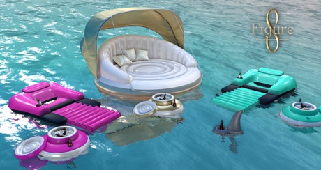 Second Life Marketplace - 9&10 [Figure 8] Floating Bar & Floaty Teal ...
