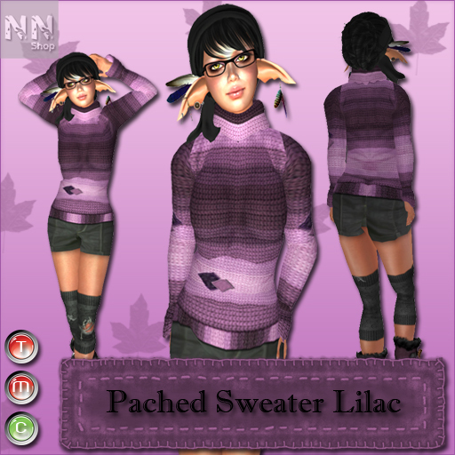 NN Patched Sweater lilac