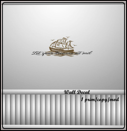 Word Art Decal Set Sail