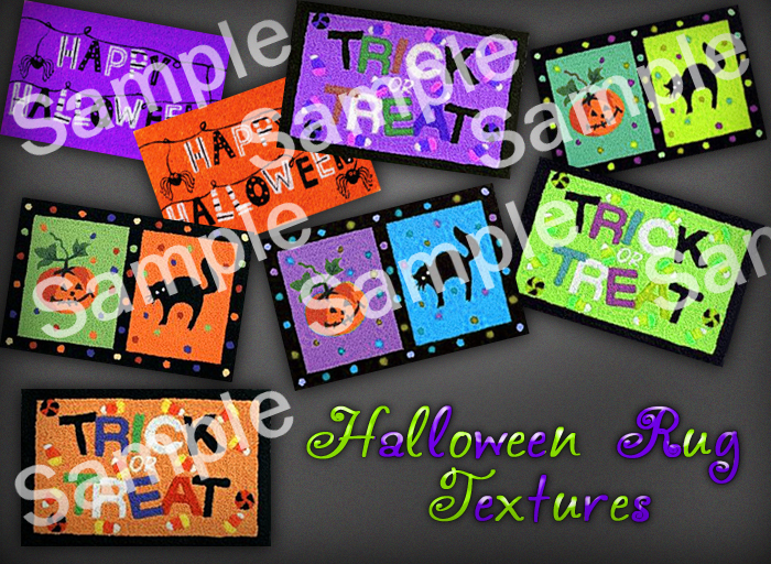 FULL PERM 8 Halloween Door Rug Textures
