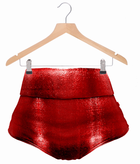The Annex - Ruffled Hot Pants - Red