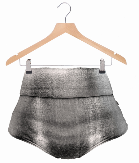The Annex - Ruffled Hot Pants - Silver