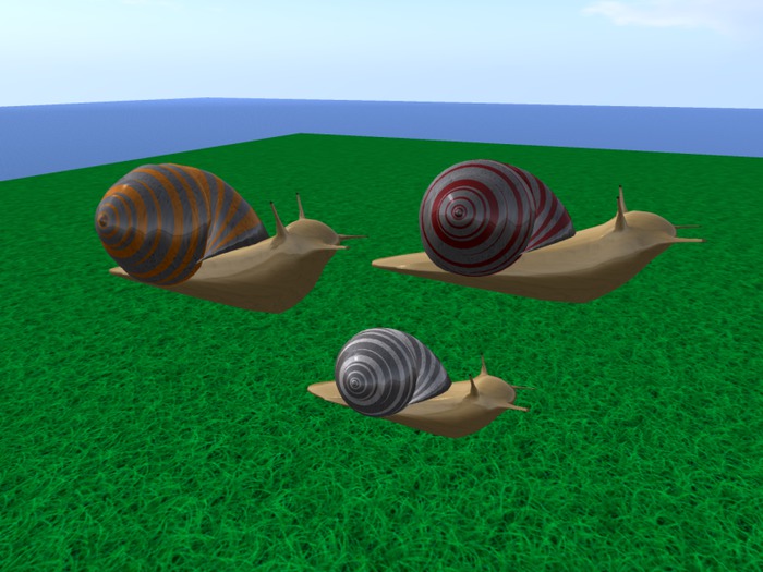 Mesh Snail Decoration resizeable version&poses version
