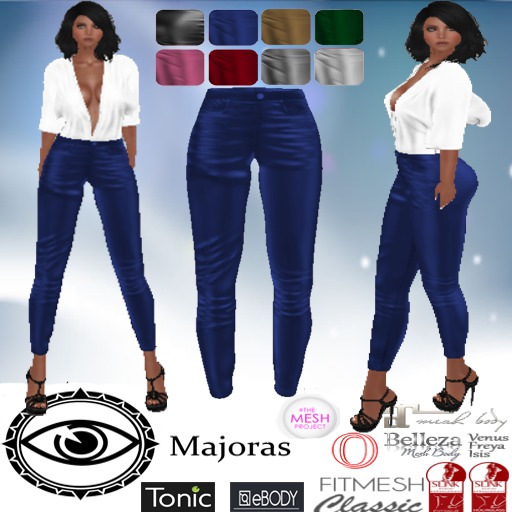 Majoras Wrap Top with Leather Pants