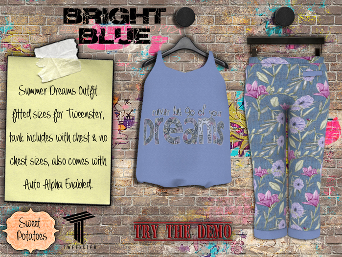 < SP > Summer Dreams Outfit for Tweenster - Bright Blue