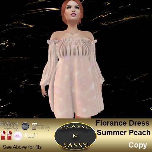 (CNS) Florance Dress Summer Peach