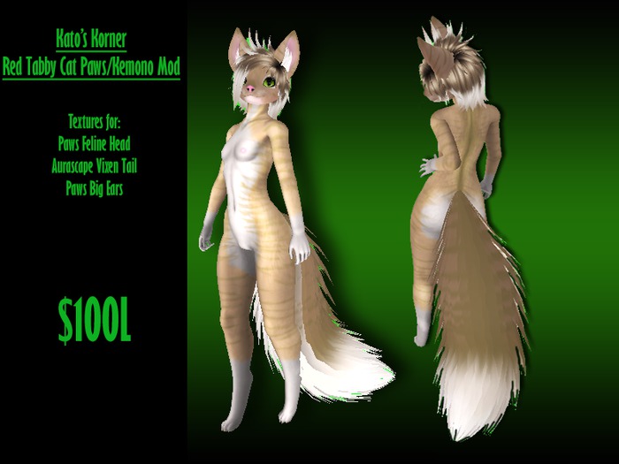 Kato's Korner Red Tabby Paws/Kemono Mod
