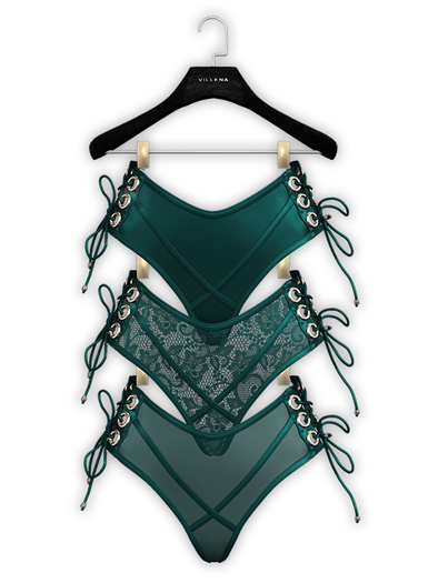 .:villena:. - Laced Up Undies - Jade