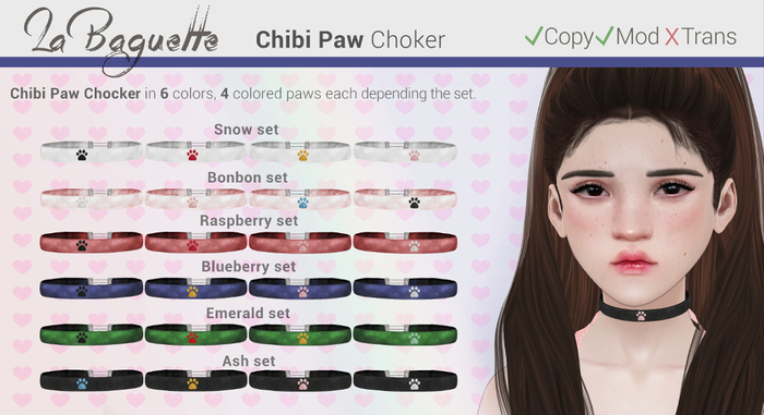 [La Baguette] Chibi Paw Choker (Package)