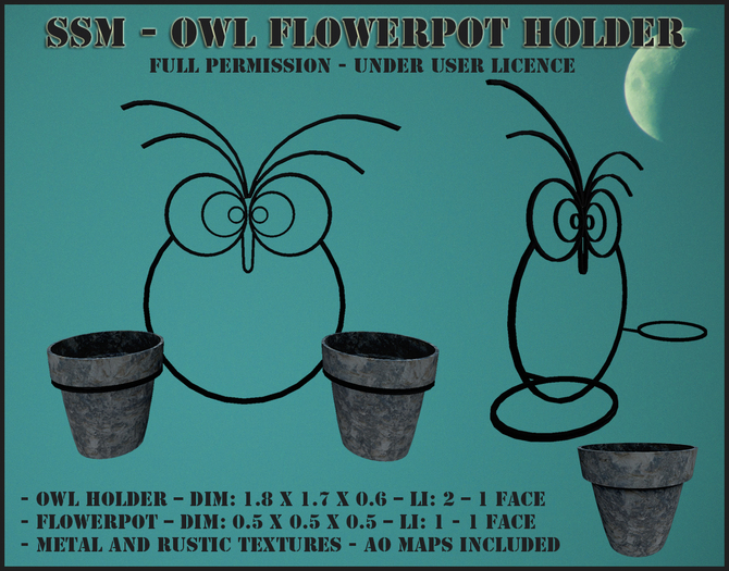 SSM - Owl Flowerpot Holder