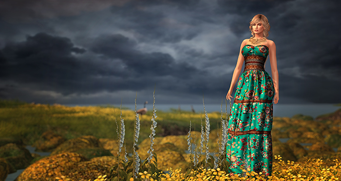 Boho Blue Dress Boxed