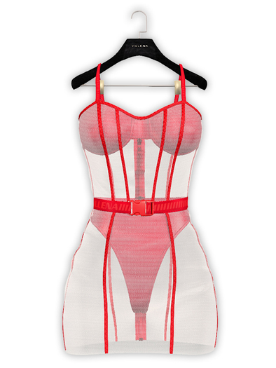 .:villena:. - Strap Buckle Dress - White