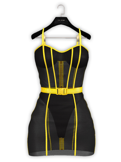 .:villena:. - Strap Buckle Dress - Black