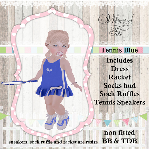 {WT} BB/TD Tennis Dress Blue