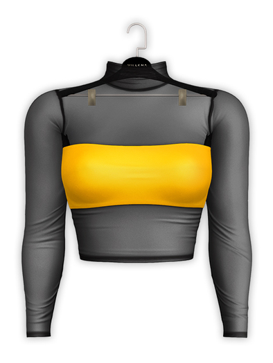 .:villena:. - Sheer Tube Top - Yellow