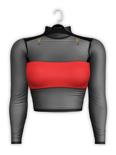 .:villena:. - Sheer Tube Top - Red