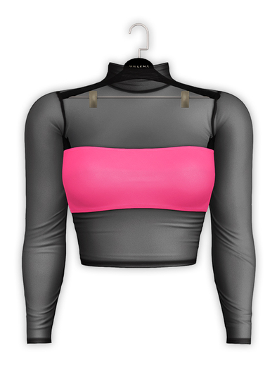 .:villena:. - Sheer Tube Top - Pink