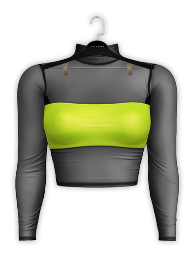 .:villena:. - Sheer Tube Top - Lime