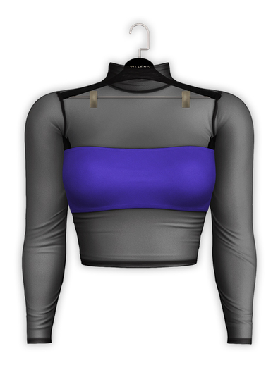 .:villena:. - Sheer Tube Top - Blue