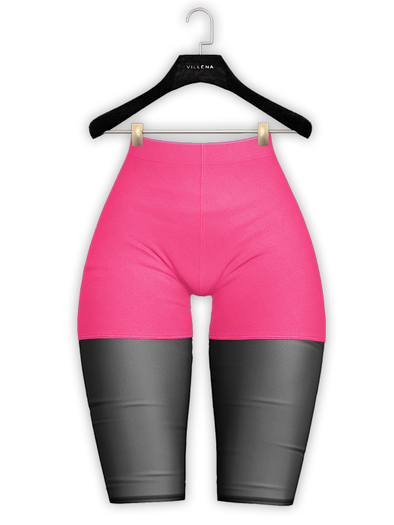.:villena:. - Sheer Biker Short - Pink