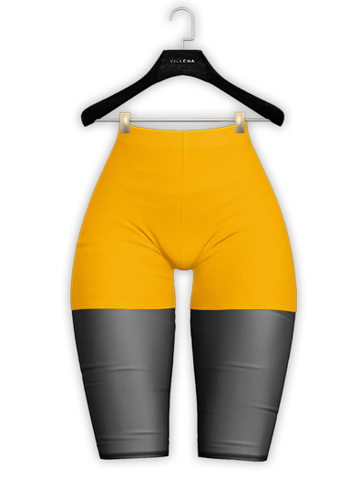 .:villena:. - Sheer Biker Short - Yellow