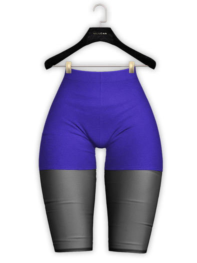 .:villena:. - Sheer Biker Short - Blue