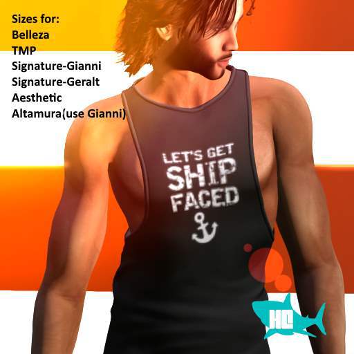 HCI Men's Ship Faced Tank- BLK