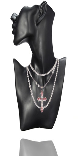 Blupr/nt - "Cross" Pearl Necklace (Pack)